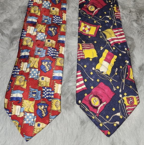 Two Vintage Balenciaga Pour Homme Silk Ties